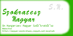 szokratesz magyar business card